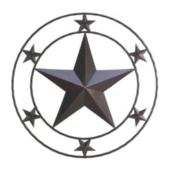 Accent Plus 24 in. H X 4 in. W X 24 in. L Texas Star Cast Iron Wall Decoration