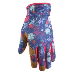 Wells Lamont Women's Indoor/Outdoor Botanical Work Gloves Multicolor L 1 pk