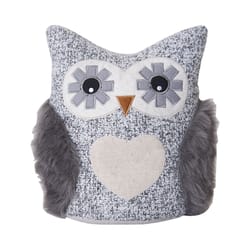 Elements 9 in. H X 9.5 in. W X 9.5 in. L Gray Polyester Owl Door Stopper