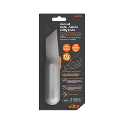 Slice 6.69 in. Retractable Manual Manual Metal Handle Utility Knife Silver 1 pc