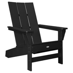 Leisure Line Modern Black HDPE Frame Adirondack Chair