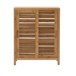 Linon Home Decor 33 in. H X 26 in. W X 11 in. D Rectangle Natural Bath Storage Cabinet