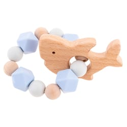 Stephen Joseph Shark Teether Beech Wood/Silicone 1 pk