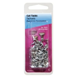 HILLMAN No. 12 X 11/16 in. L Galvanized Silver Steel Cut Tacks 1.75 pk