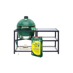 Big Green Egg 24 in. XLarge EGG Package with Modular Nest and Side Table Charcoal Kamado Grill and S