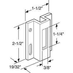 Prime-Line Aluminum Indoor and Outdoor Door Lock Keeper