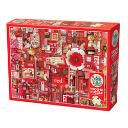 Cobble Hill Red Jigsaw Puzzle Cardboard Red 1000 pc