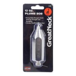 GreatNeck 12 oz Steel Plumb Bob 5 in. L 1 pc