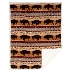 Carstens Inc 68 in. H X 54 in. L Multicolored Polyester Plush Throw Blanket