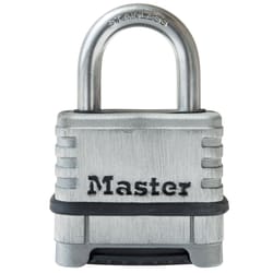 Master Lock 2.25 in. W Stainless Steel 4-Dial Combination Combination Padlock