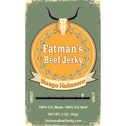 Fatmans Beef Jerky Mango Habanero Beef Jerky 2 oz Packet