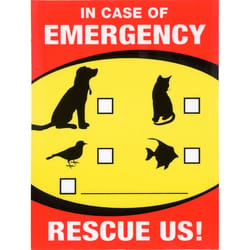 Hillman English Red Emergency Sign 6 in. H X 4 in. W