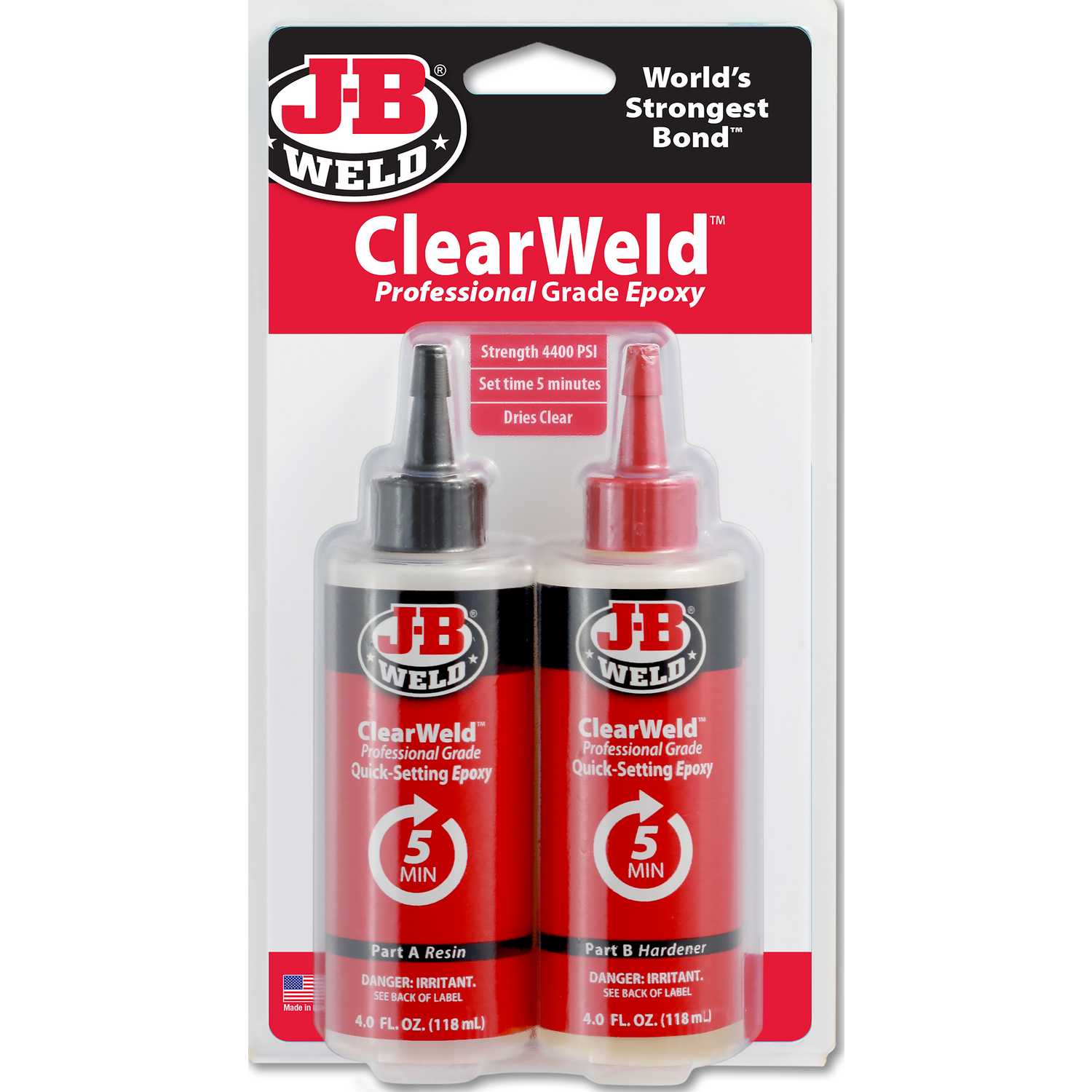 JB Weld Clear Weld High Strength Epoxy 8 oz. Ace Hardware