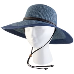 Sloggers Braided Women's Sun Hat Blue/Grey M