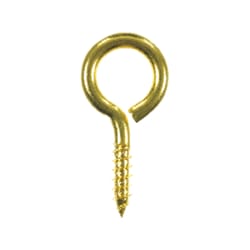 Ace 3/16 in. D X 1-5/8 in. L Polished Brass Screw Eye 45 lb. cap. 3 pk