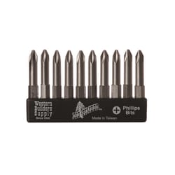 Big Timber Phillips Num 2 Head X 2 in. L Phillips Insert Bit Steel 20 pc