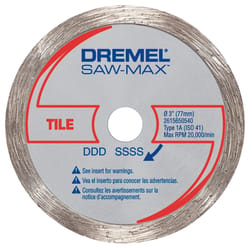 Dremel 3 in. Steel Diamond Tile Wheel 1 pk