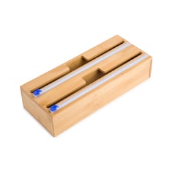 Core Kitchen Natural Bamboo Foil and Plastic Wrap Organizer