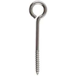 Hampton 1/4 in. X 3-3/4 in. L Stainless Stainless Steel Lag Thread Eyebolt