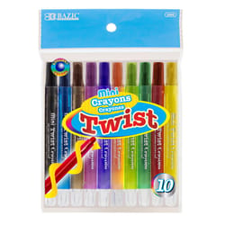 Bazic Products Mini Assorted Color Twistable Crayons 10 pk