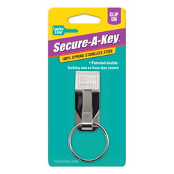 Lucky Line Secure-A-Key Stainless Steel Silver Split Keychain