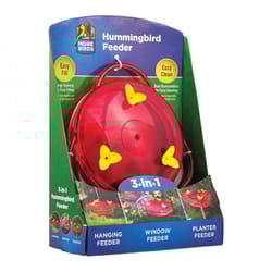More Birds Hummingbird Plastic 3-in-1 Nectar Bird Feeder 3 ports