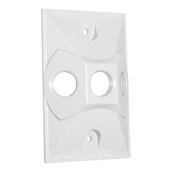 Sigma Engineered Solutions Rectangle Die-Cast Metal 1 gang 4.61 in. H X 2.85 in. W Lampholder Cover