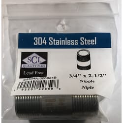 Smith-Cooper 3/4 in. MPT Stainless Steel 2-1/2 in. L Nipple
