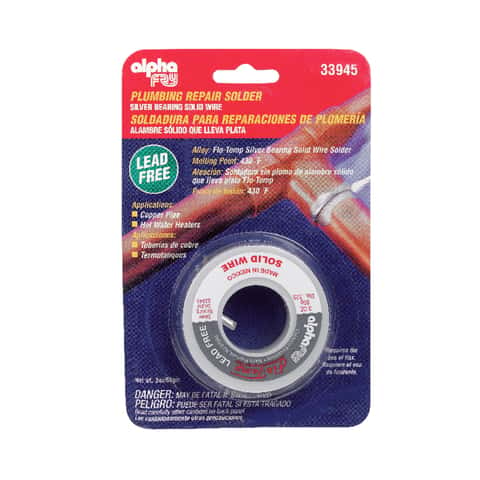 Alpha Fry 3 oz Lead-Free Plumbing Solder 0.125 in. D Silver