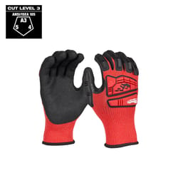 Milwaukee Impact Unisex Nitrile Dipped Gloves Black/Red XL 1 pk