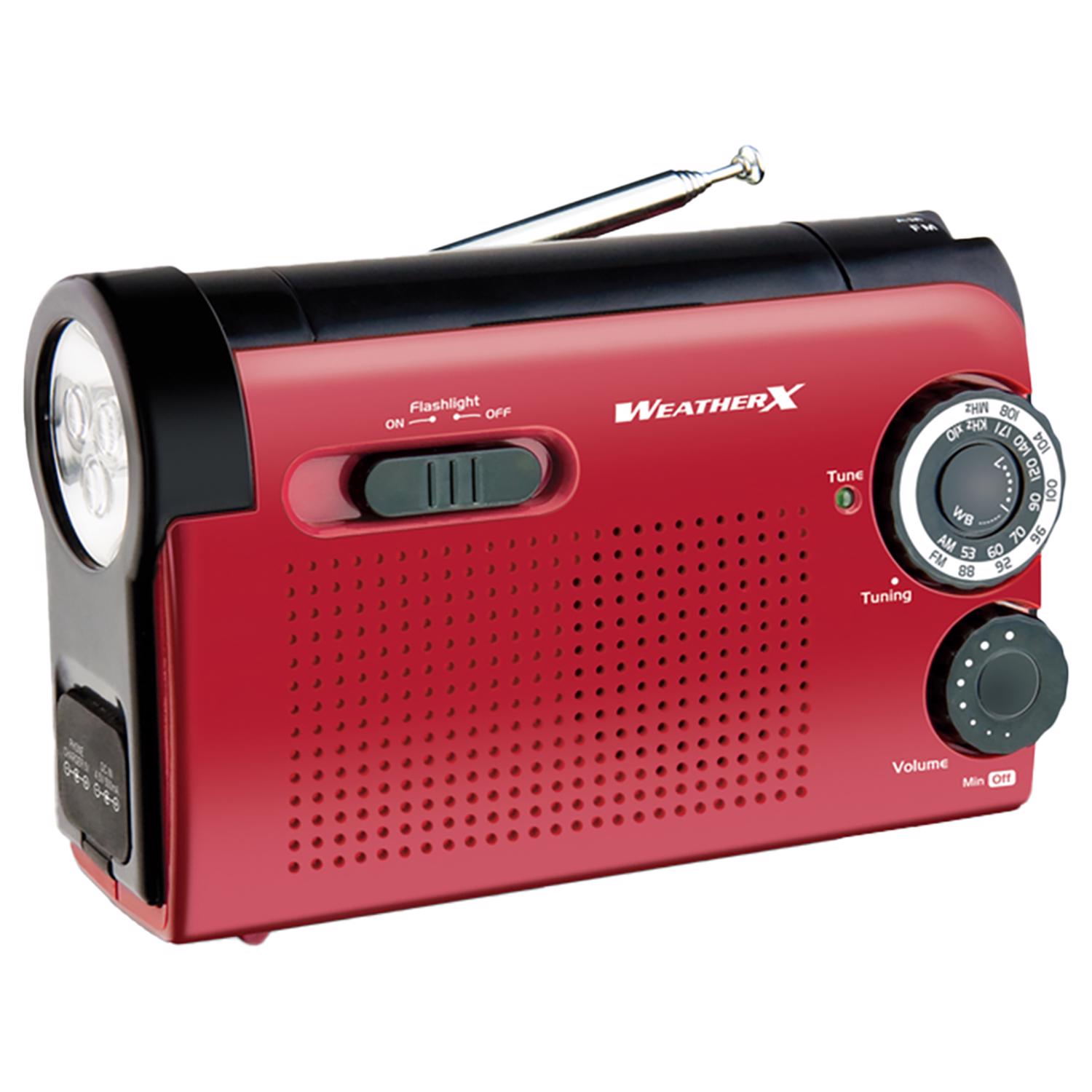 Photos - Torch WeatherX 3000 lm Red LED Weather Alert Radio Flashlight AA Battery WR182R