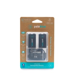 Pale Blue Earth 9-Volt Lithium Batteries 2 pk Clamshell