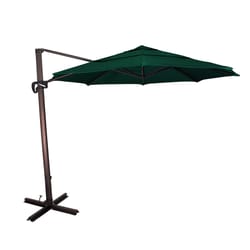 California Umbrella 11 ft. Tiltable Forest Green Offset Umbrella