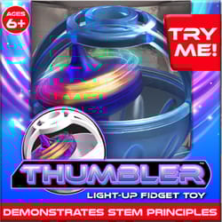 Top Secret Toys Thumbler Light Up Fidget Toy Blue