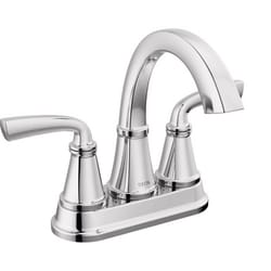 Delta Geist Chrome Contemporary Centerset Bathroom Sink Faucet 4 in.