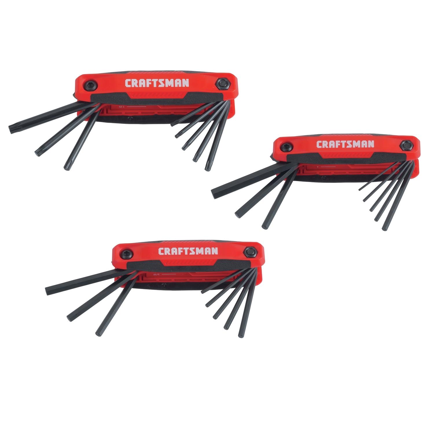 Craftsman Metric and SAE Fold-Up Hex Key Set, 24 pc
