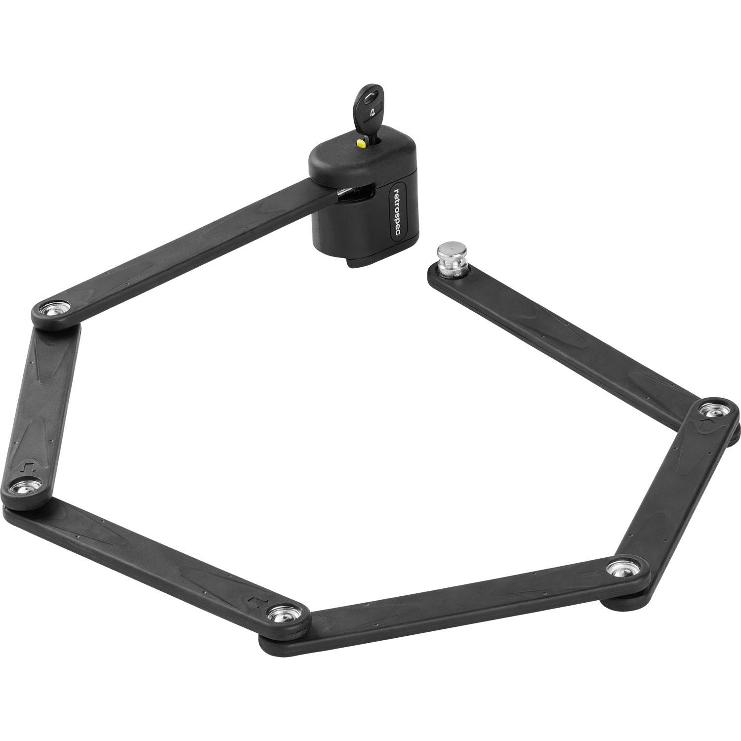 Retrospec Steel Folding Bike Lock Black Sansujyuku sansujyuku.com