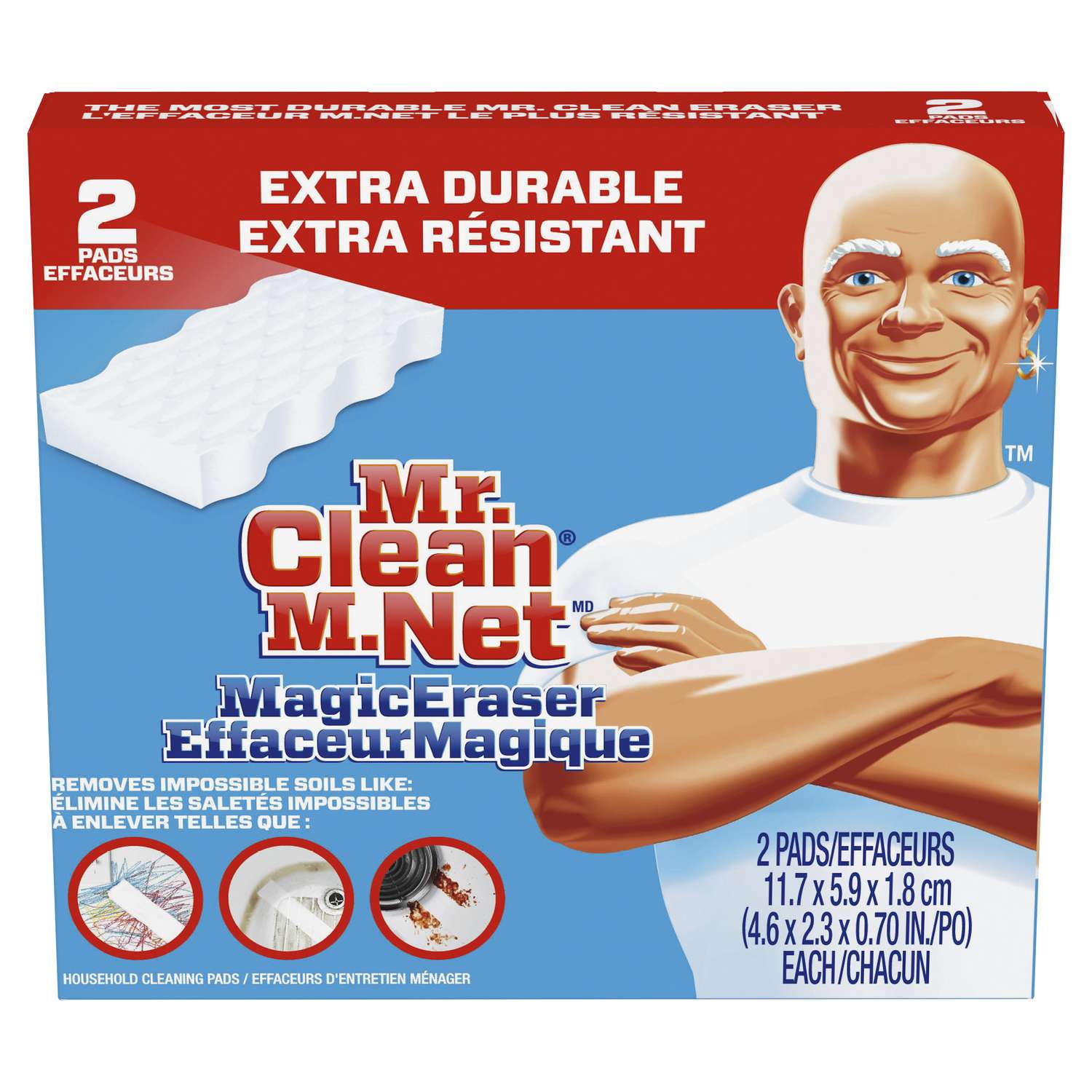 Hãy tìm hiểu về siêu vật liệu làm sạch Mr. Clean Xtra power Heavy Duty Magic Eraser đa năng! Được trang bị công nghệ tiên tiến, sản phẩm này có thể làm sạch các vết bẩn khó nhất mà không để lại vết trầy xước trên bề mặt. Tận dụng sức mạnh của Mr. Clean và trải nghiệm điều kỳ diệu khi sử dụng sản phẩm này!