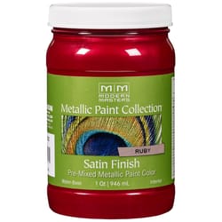 Modern Masters Satin Ruby Water-Based Metallic Paint Exterior and Interior 32 qt