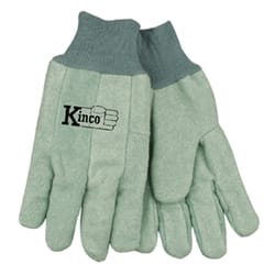 Kinco Men's Indoor/Outdoor Knit Wrist Chore Gloves Green XL 1 pair