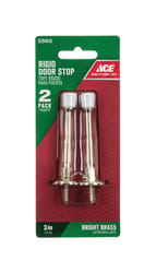 Ace 3 in. W Metal Bright Gold Rigid Door Stop Mounts to door and wall 1/8 in.