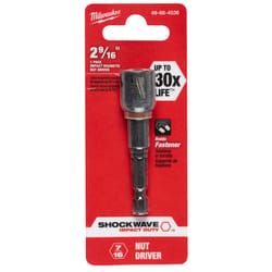 Milwaukee Shockwave 7/16 in. X 2-9/16 in. L Steel Nut Driver 1 pc