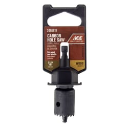 Ace 7/8 in. Carbon Steel 3/4 in. L X 1/4 in. D Hole Saw