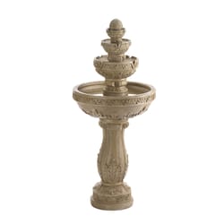 Zingz & Thingz Fiberglass Ivory 42 in. H Fountain