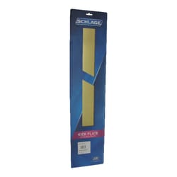 Schlage 8 in. H X 34 in. L Brass Aluminum Kickplate