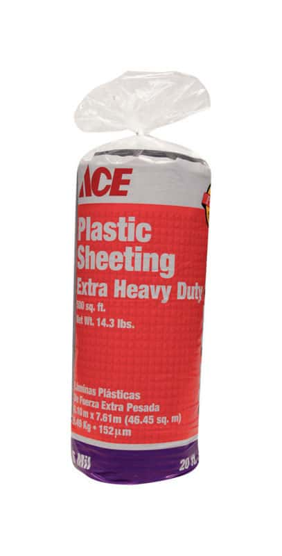  ACE  Plastic  Sheeting 6 mil x 20 ft W x 25 ft L 