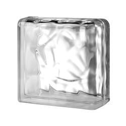 Seves 8 in. H X 8 in. W X 4 in. D Nubio Double End Glass Block