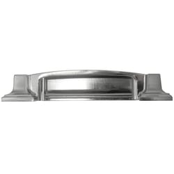 MNG Park Avenue Traditional Cabinet Pull Cup 3 in. & 3-3/4 in. Satin Nickel Silver 1 pk