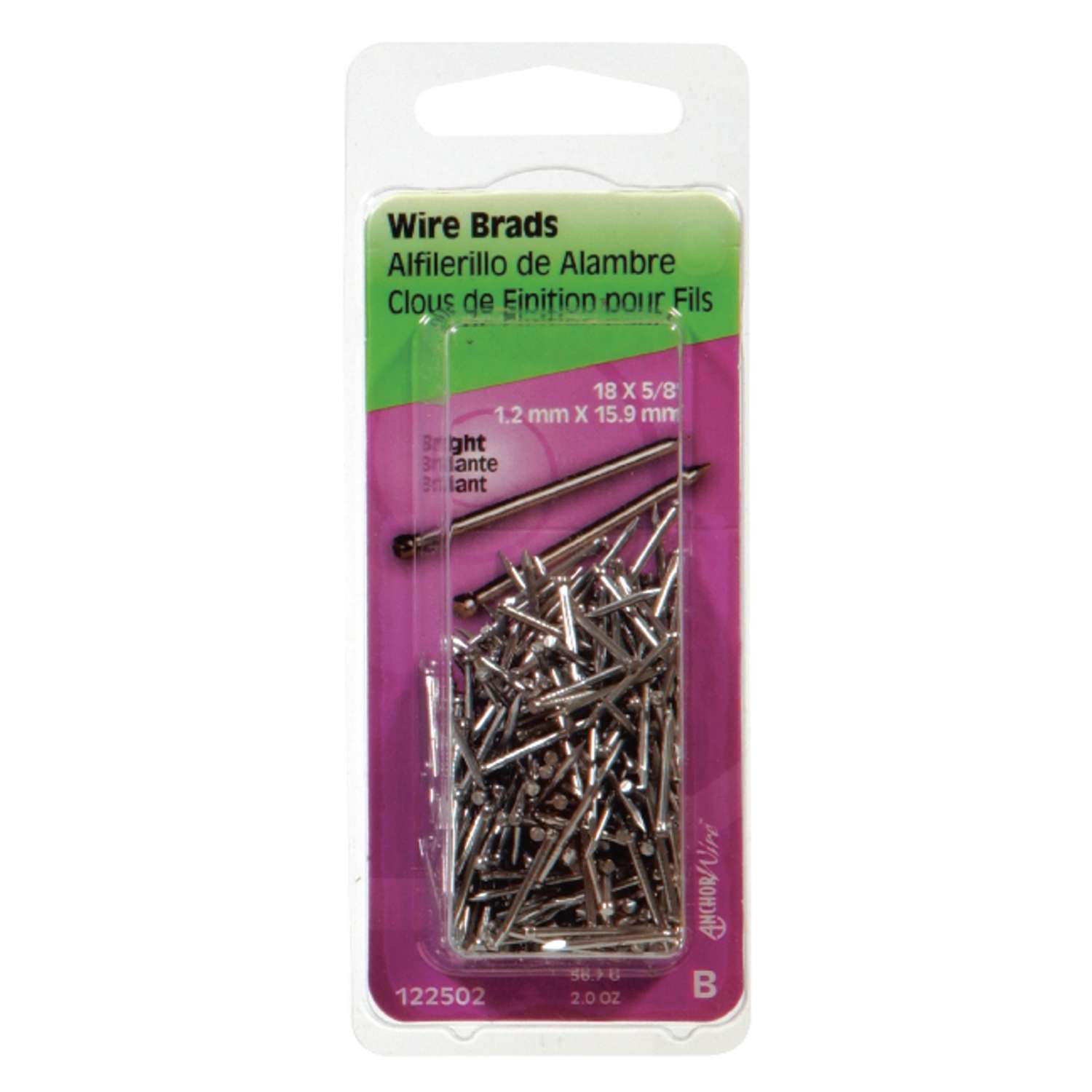 Hillman 18 Ga X 5 8 In L Bright Steel Brad Nails 1 Pk 2 Oz Ace