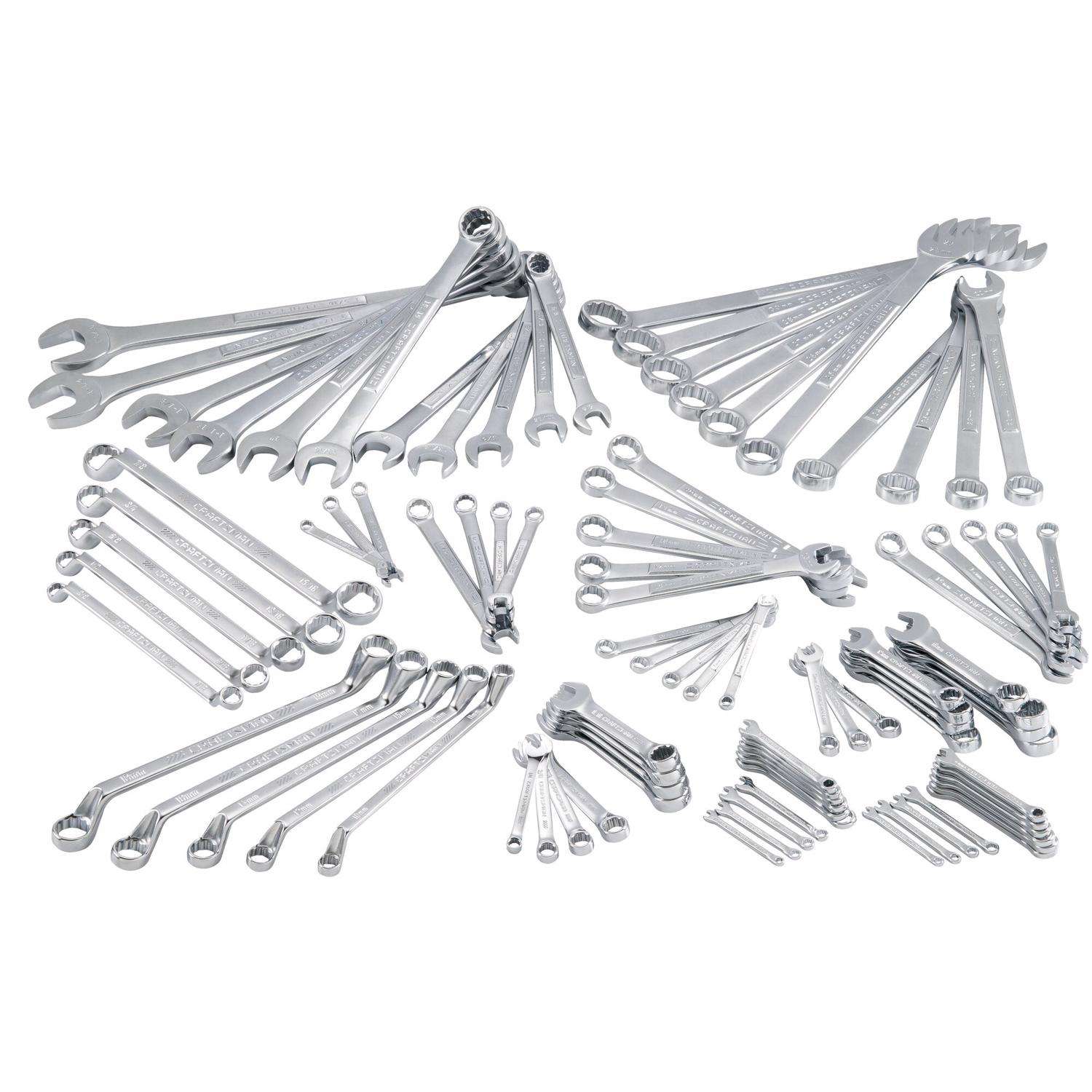 Craftsman 12 Point Metric And SAE Wrench Set 96 Pc Ace Hardware